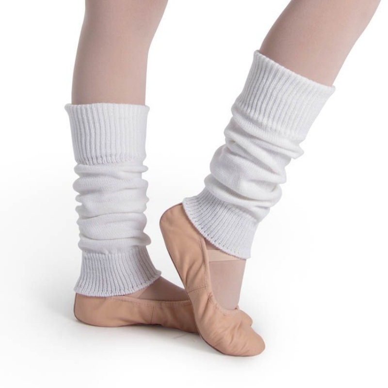 Kids\' Bloch Ankle Legwarmers Knitwear White | DUSVO63633