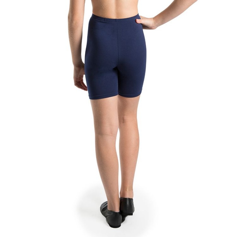 Kids' Bloch Basic Bike Length Short Bottoms Navy | UUSTG12326