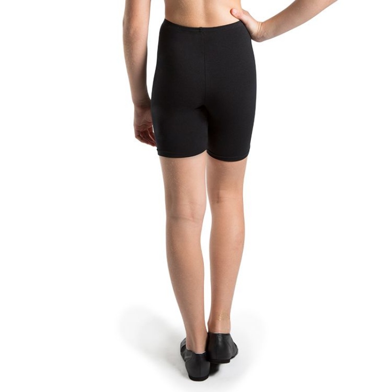 Kids' Bloch Basic Bike Length Short Bottoms Black | FUSHY78828