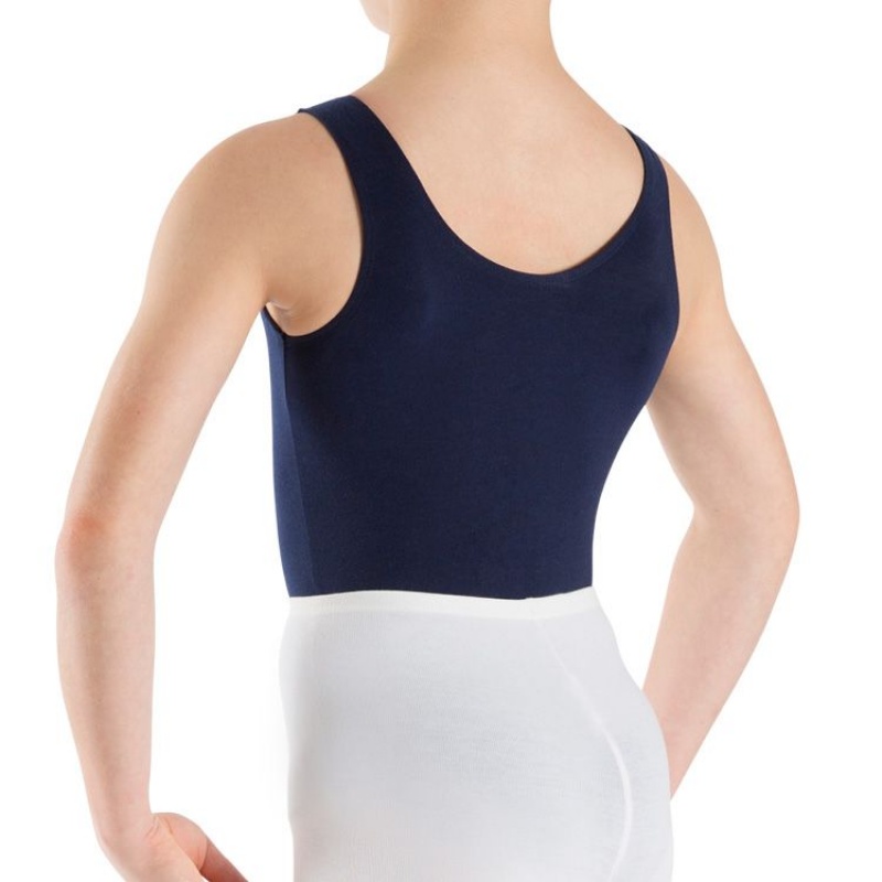 Kids' Bloch Billy Sleeveless Tops Navy | PUSER31278