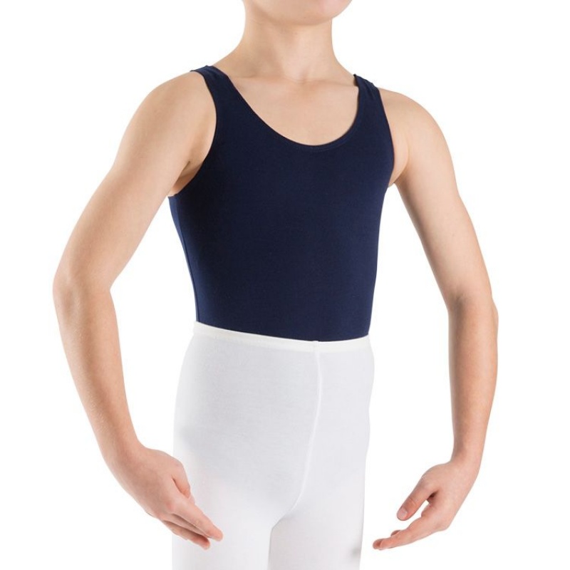 Kids' Bloch Billy Sleeveless Tops Navy | PUSER31278