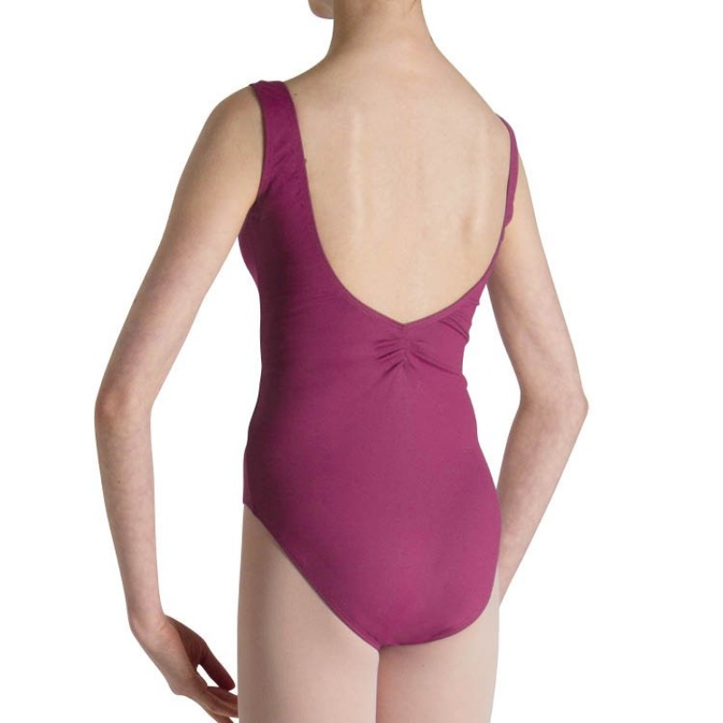 Kids' Bloch Cecilia Gathered Tank Leotards Boysenberry | UUSTG52707