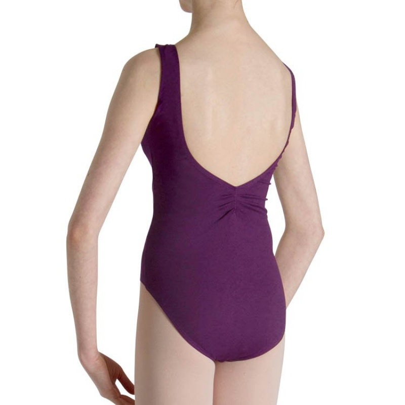 Kids' Bloch Cecilia Gathered Tank Leotards Plum | FUSHY34036