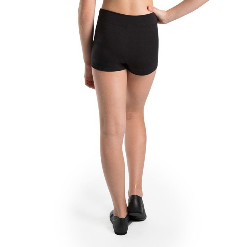 Kids' Bloch Chavelle Hipster Front Short Bottoms Black | ZUSNQ93454