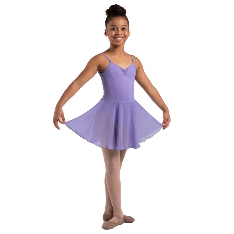 Kids' Bloch Chayanne Chiffon Short Circle Skirts Jacaranda | DUSVO66092