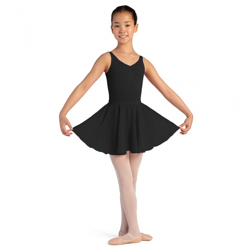 Kids' Bloch Chayanne Chiffon Short Circle Skirts Black | AUSDF42696