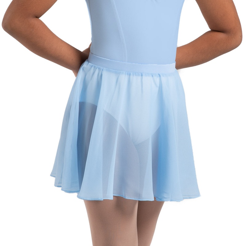 Kids\' Bloch Chayanne Chiffon Short Circle Skirts Bluebird | USQCS30783