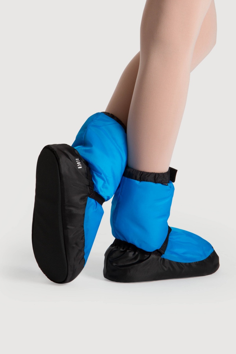 Kids' Bloch Children Warmup Booties Blue Fluro | USJZR81324