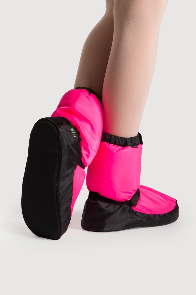 Kids' Bloch Children Warmup Booties Pink Fluro | QUSWA93297