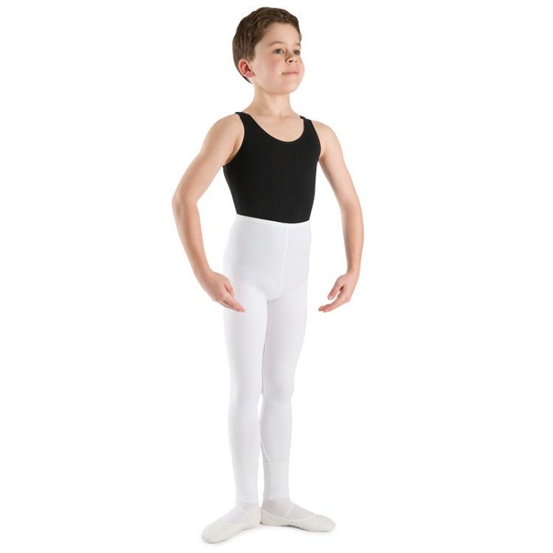 Kids' Bloch Dale Footless Tight White | QUSUV97863