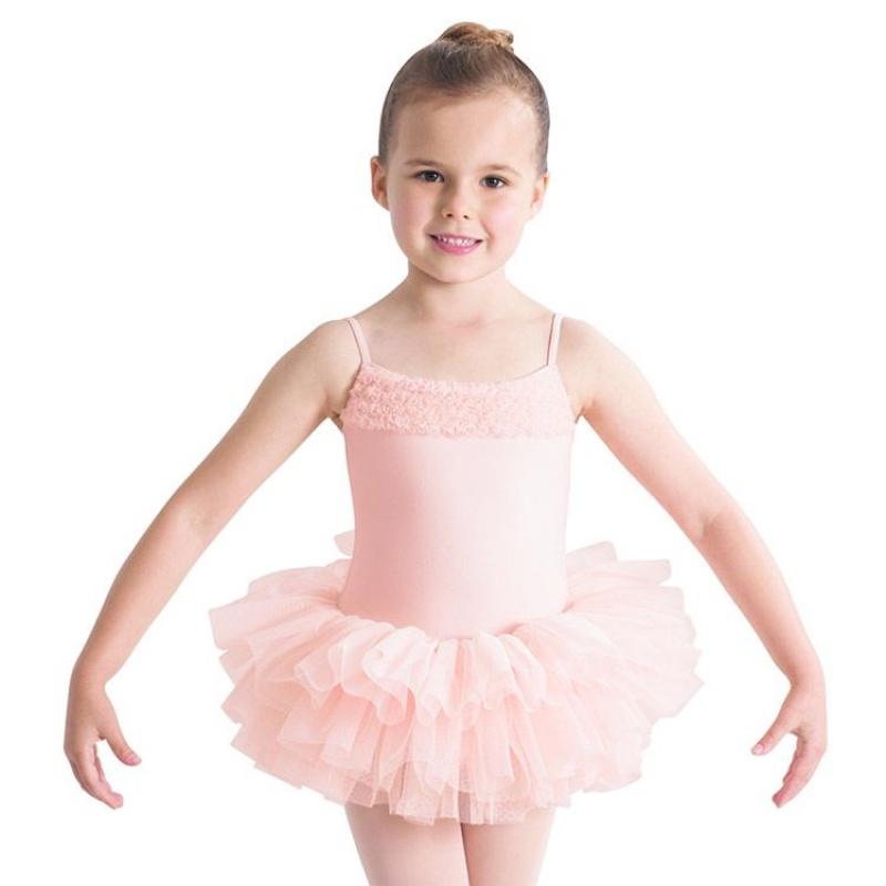 Kids\' Bloch Desdemona Leotard Dress Light Pink | AUSWC44379