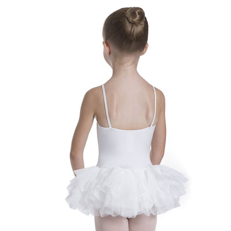 Kids' Bloch Desdemona Leotard Dress White | GUSUC27168