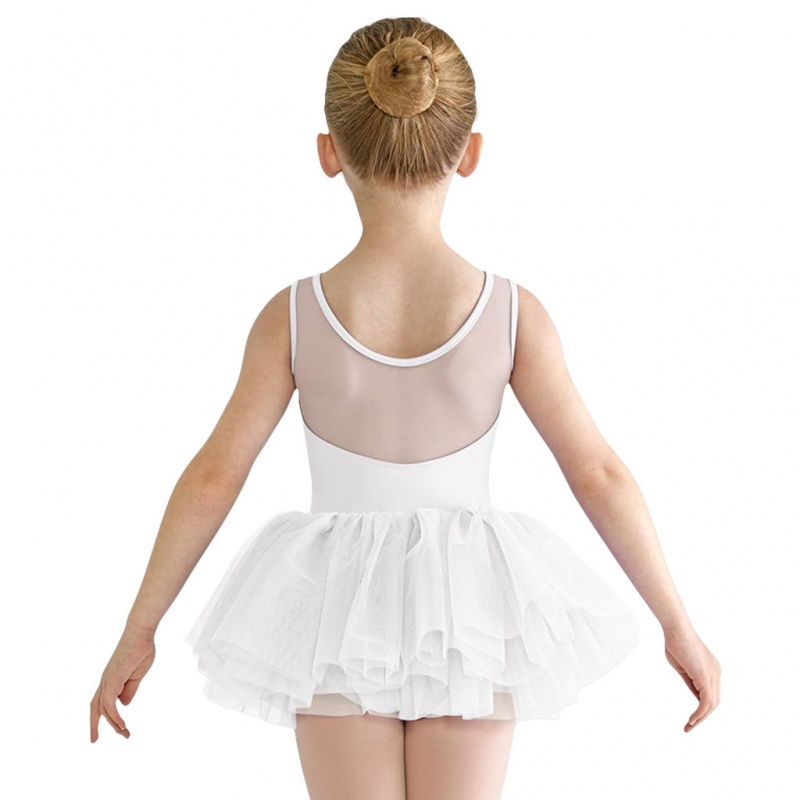 Kids' Bloch Emica Sweetheart Dress White | ZUSNQ93645