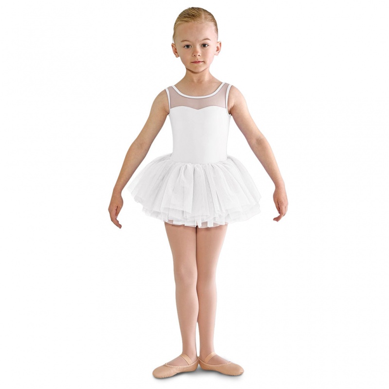 Kids' Bloch Emica Sweetheart Dress White | ZUSNQ93645