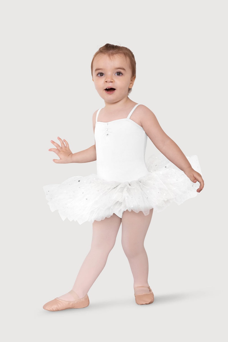 Kids' Bloch Estrella Stars & Moons Dress White | USDFL58434