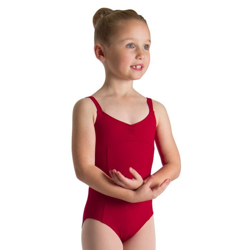 Kids\' Bloch Evanleigh Princess Line Leotards Red | MUSFT20554