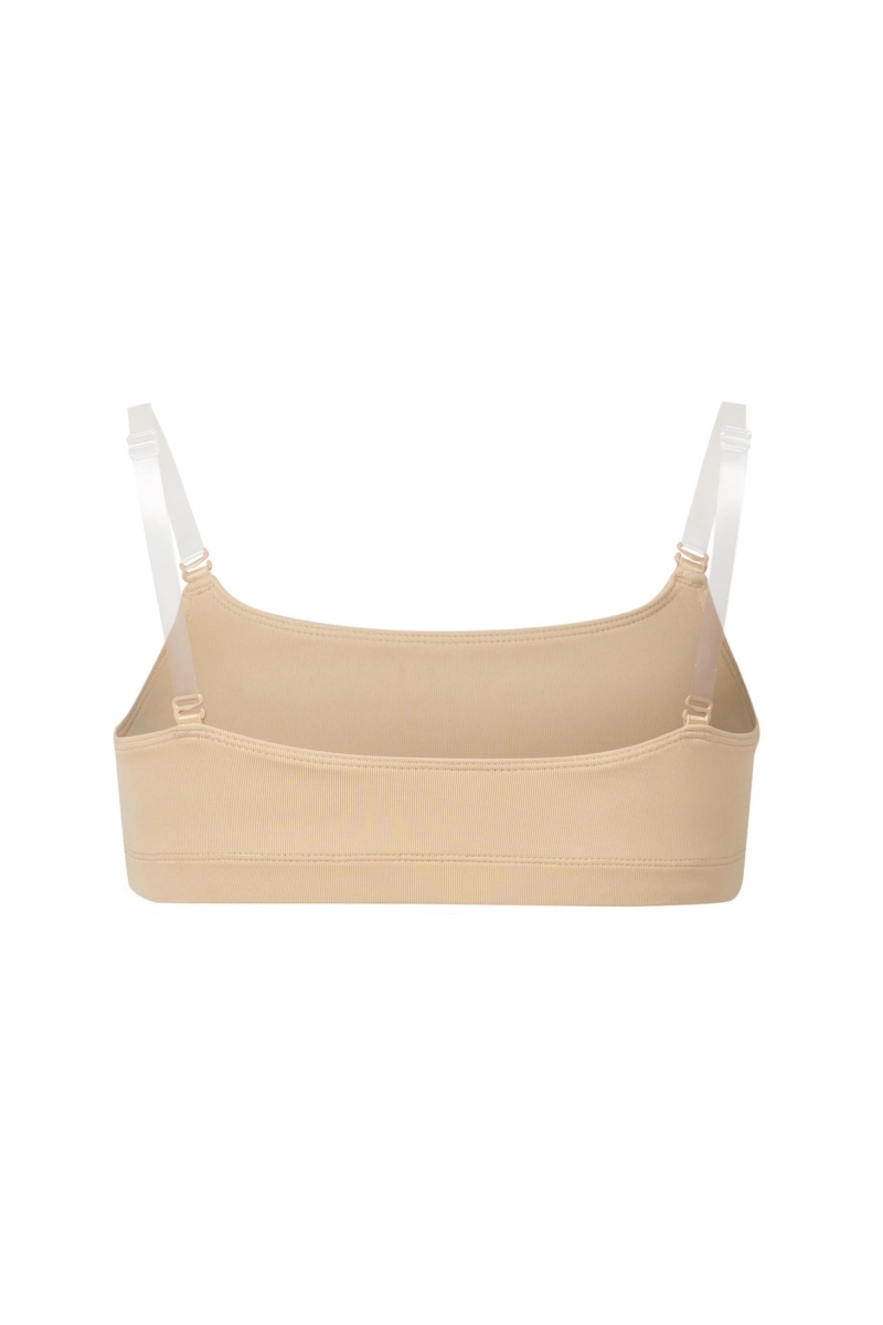 Kids' Bloch Leia Crop Top Underwear Sand | ZUSNQ20384