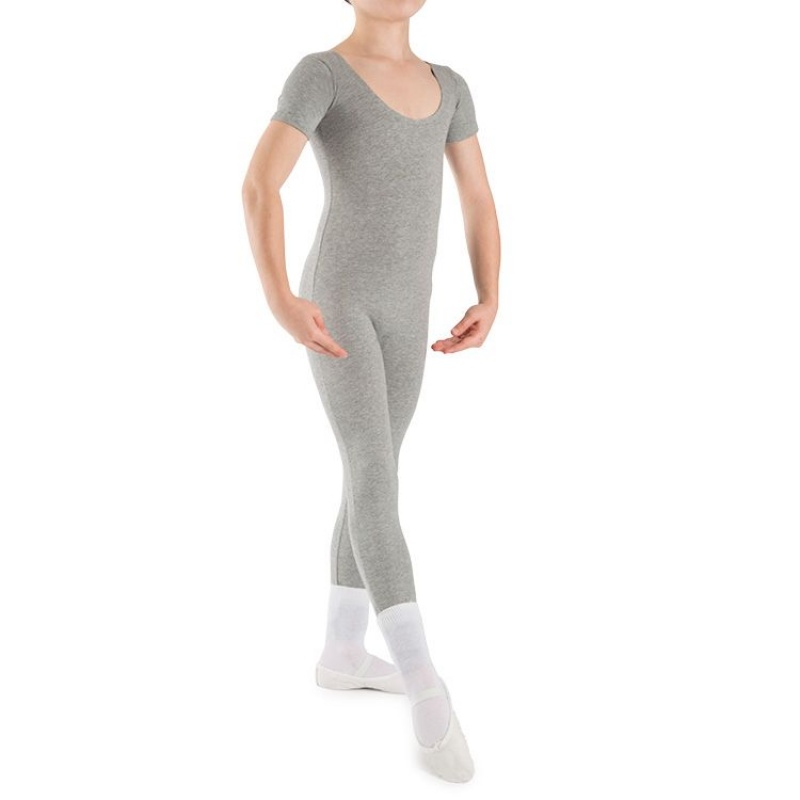 Kids' Bloch Matt Unitard Tight Grey Marle | PUSQX65667