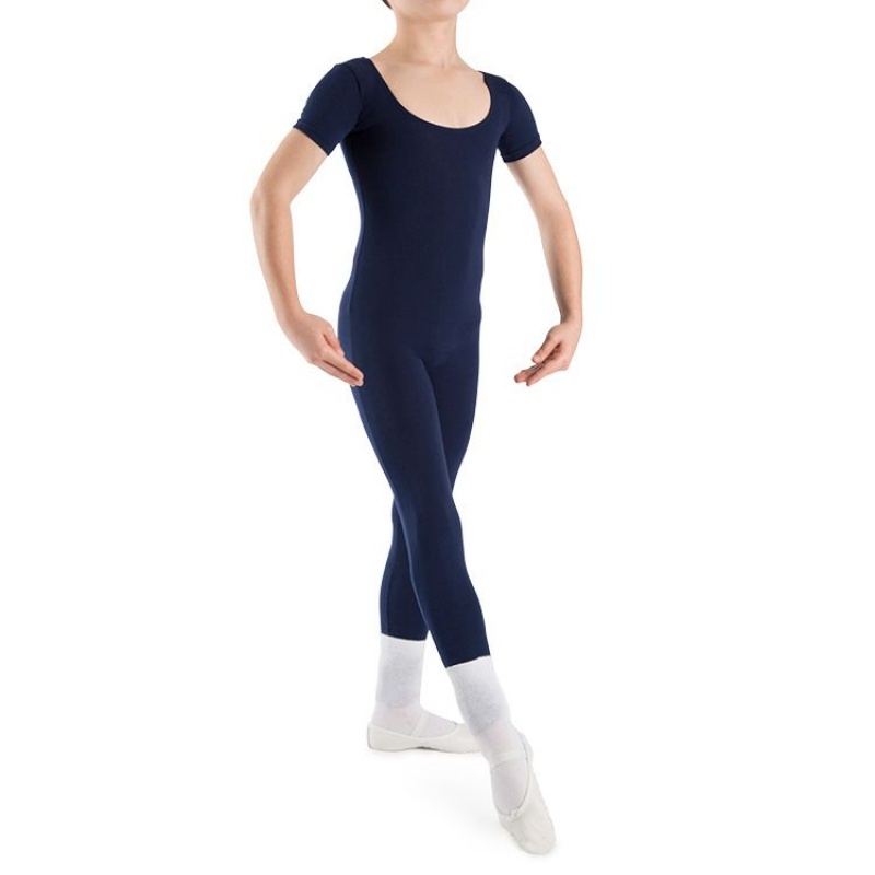 Kids' Bloch Matt Unitard Tight Navy | EUSHC32952