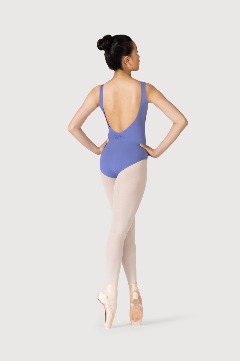 Kids' Bloch Microlux™ Gayleena Empire Gathered Front Wide Strap Leotards Lunar | USJZR30020