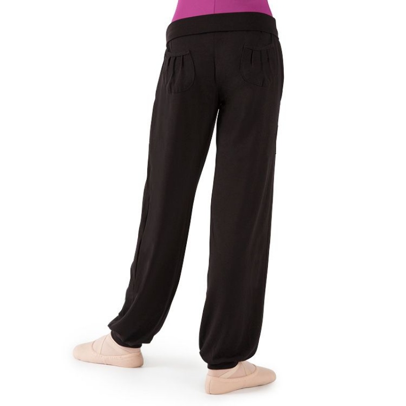 Kids' Bloch Mirella Mapelle Harem Pant Bottoms Black | DUSKV61164