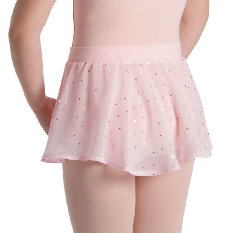 Kids' Bloch Olesia Sequin Spotted Skirts Light Pink | USXMI86461