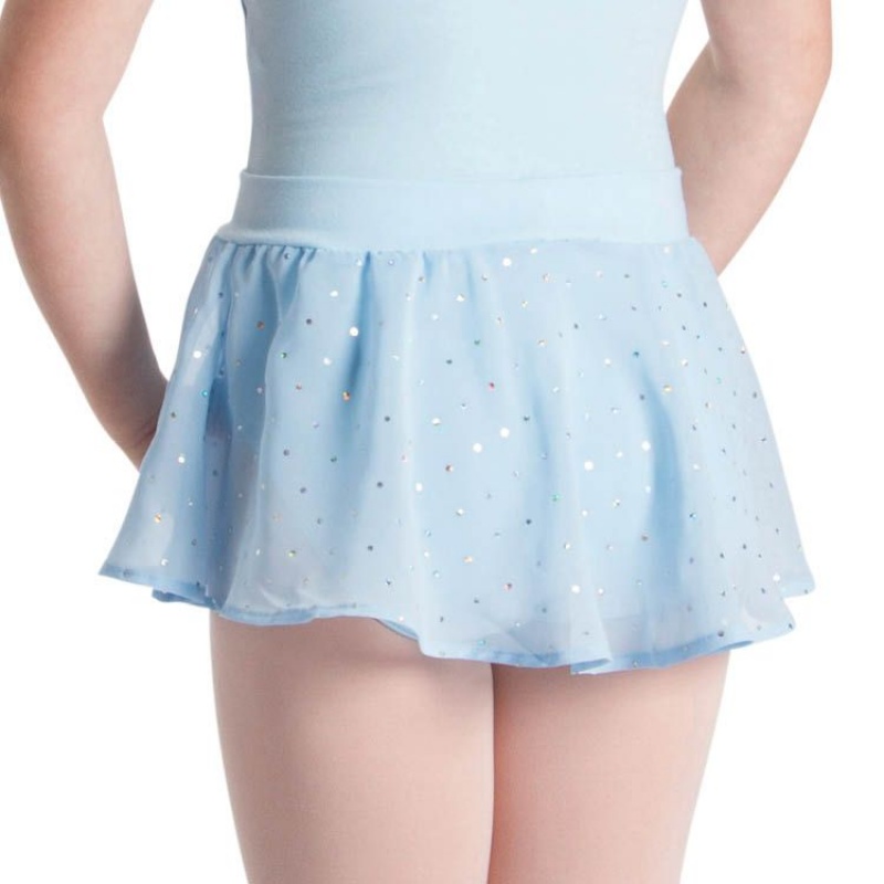 Kids' Bloch Olesia Sequin Spotted Skirts Pastel Blue | FUSHY31905