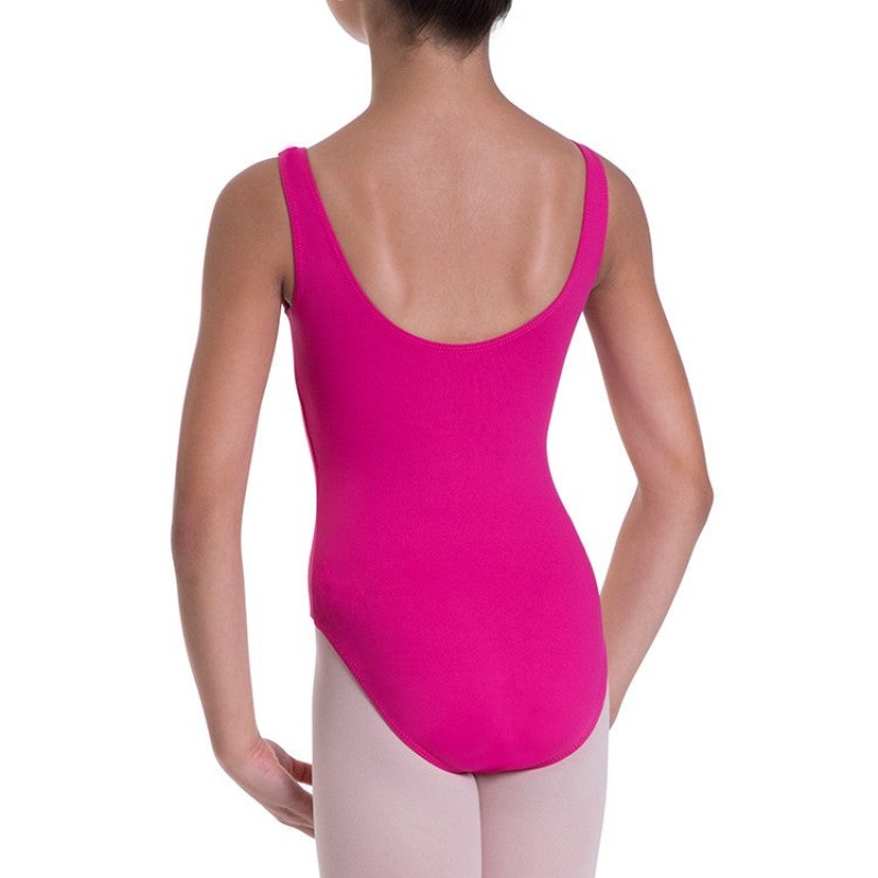 Kids' Bloch Overture Odetta Sleeveless Pleat Leotards Mulberry | USCVG41537