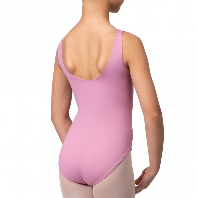 Kids' Bloch Overture Odetta Sleeveless Pleat Leotards Dusk | YUSVQ46432