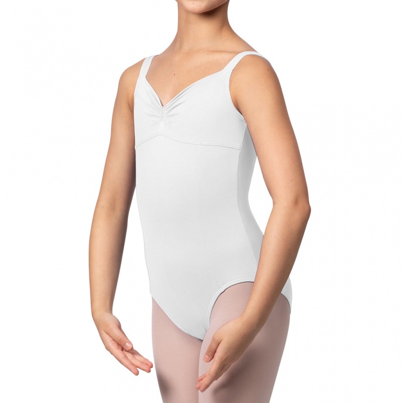 Kids' Bloch Overture Ondina Princess Seam Leotards White | USQAV59542