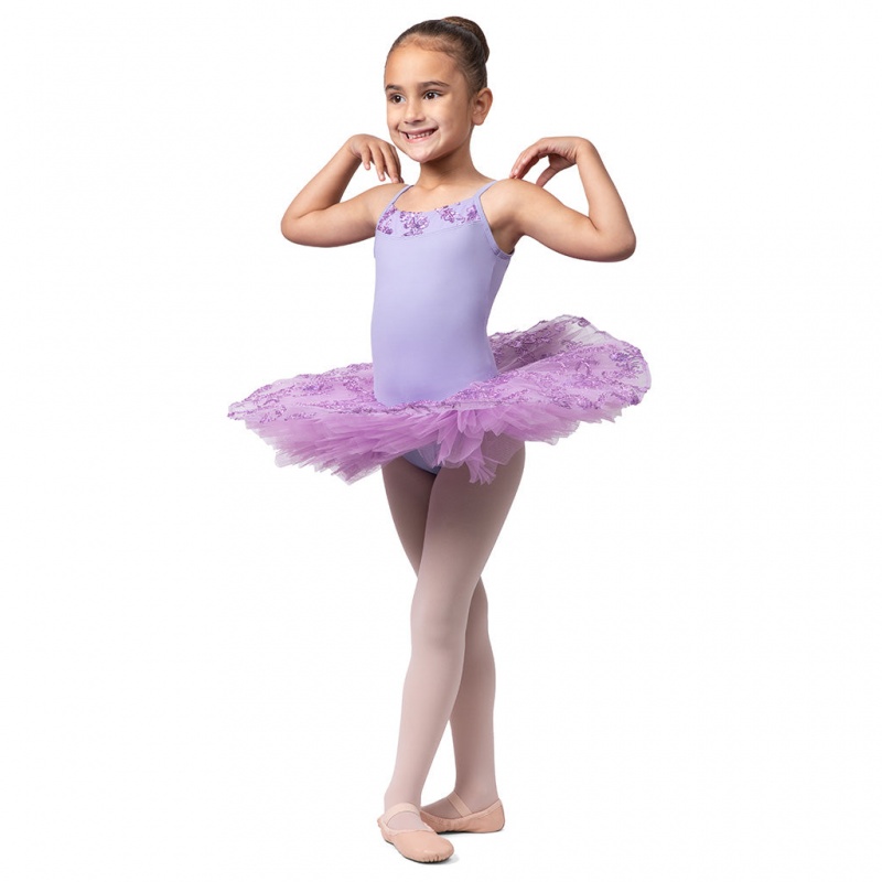 Kids' Bloch Perlaida Sequin Overlay Dress Lilac | PUSQX47511