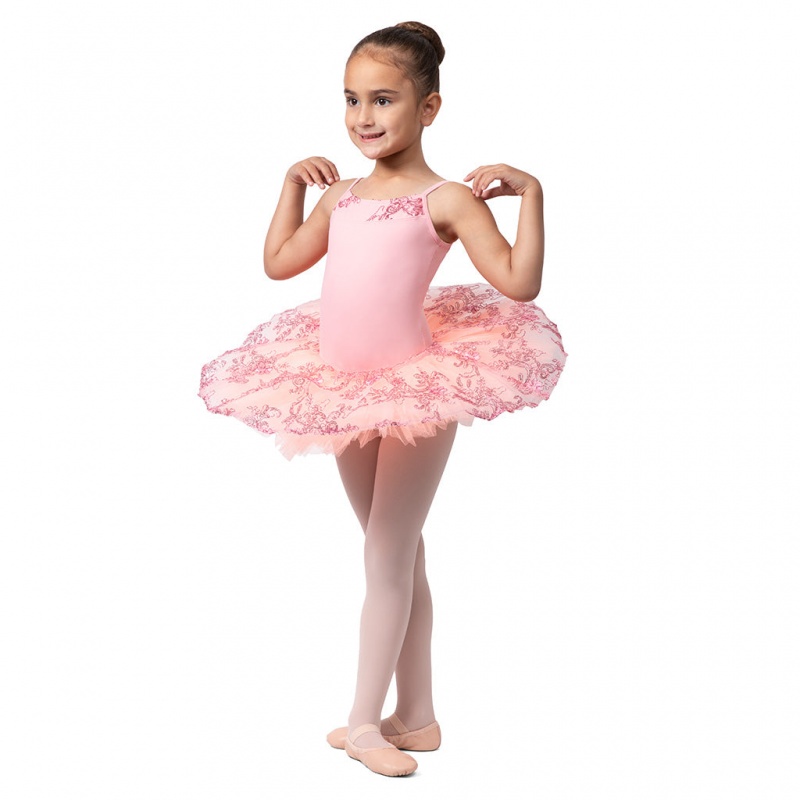 Kids' Bloch Perlaida' Sequin Overlay Tutu Leotards French Rose | FUSHY11933