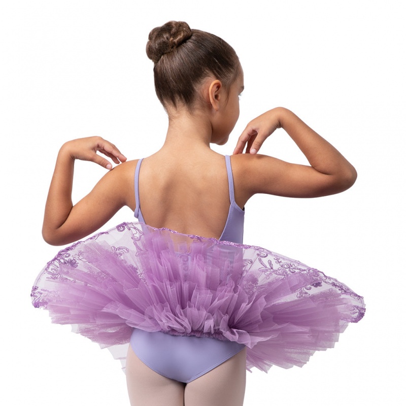 Kids' Bloch Perlaida' Sequin Overlay Tutu Leotards Lilac | BUSSO48479