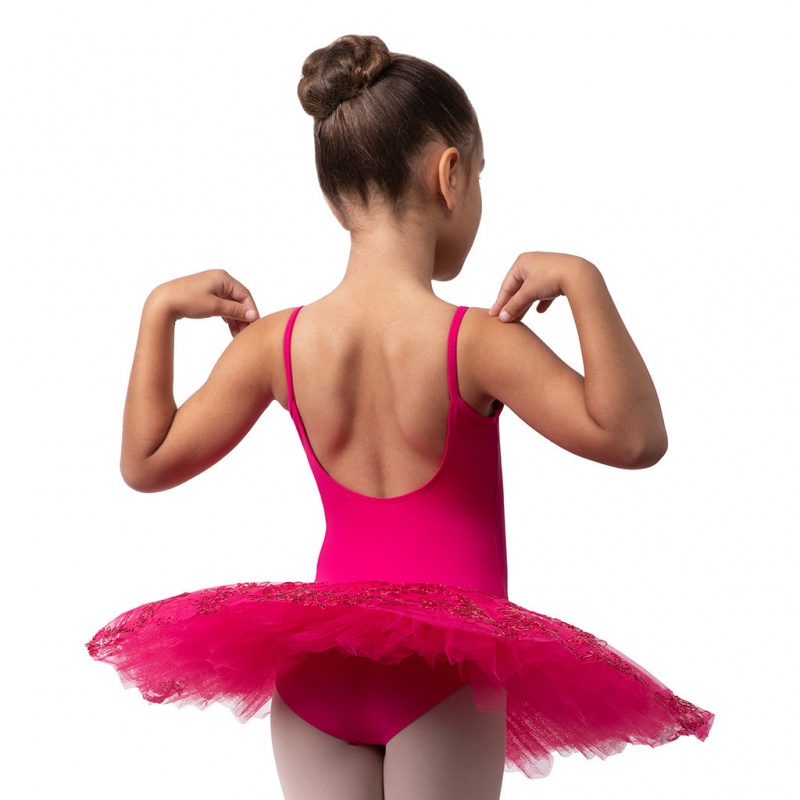 Kids' Bloch Perlaida' Sequin Overlay Tutu Leotards Mulberry | USEAH92415