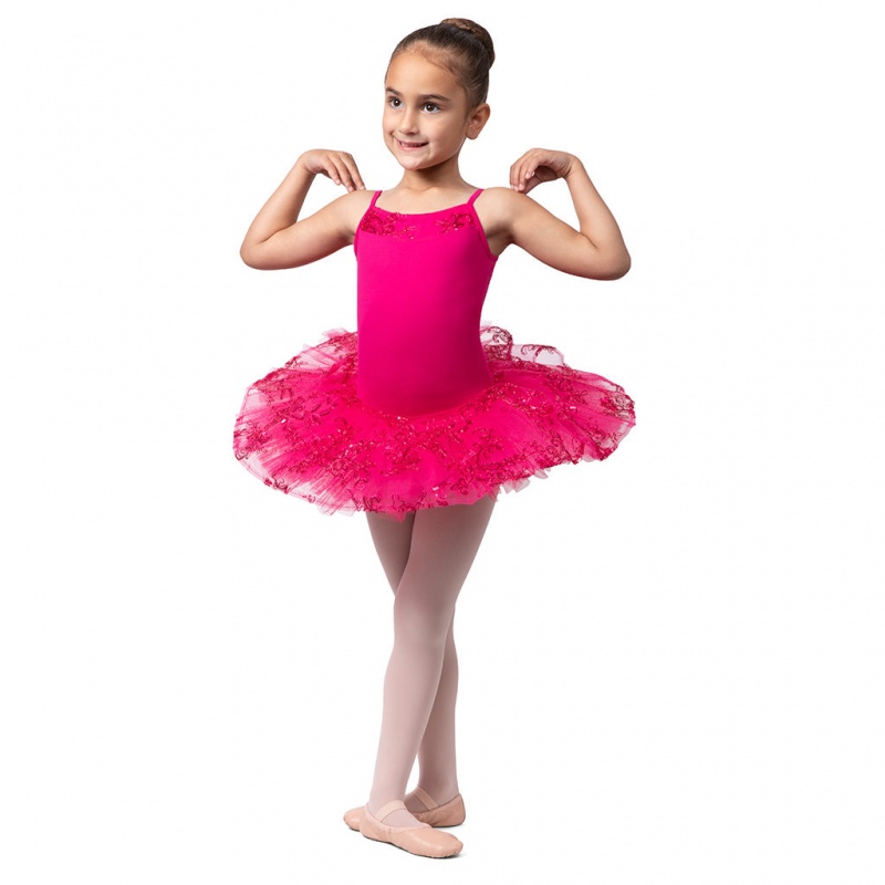 Kids' Bloch Perlaida' Sequin Overlay Tutu Leotards Mulberry | USEAH92415