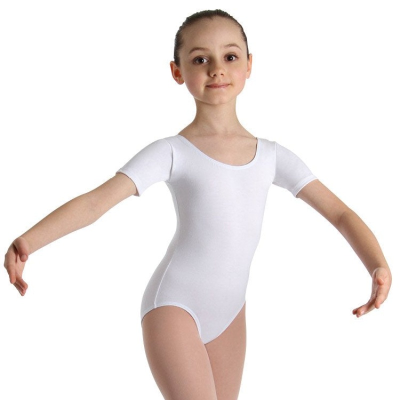 Kids' Bloch Prima Leotards White | USXMI12245