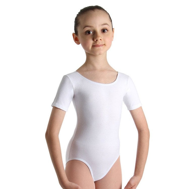 Kids\' Bloch Prima Leotards White | USXMI12245