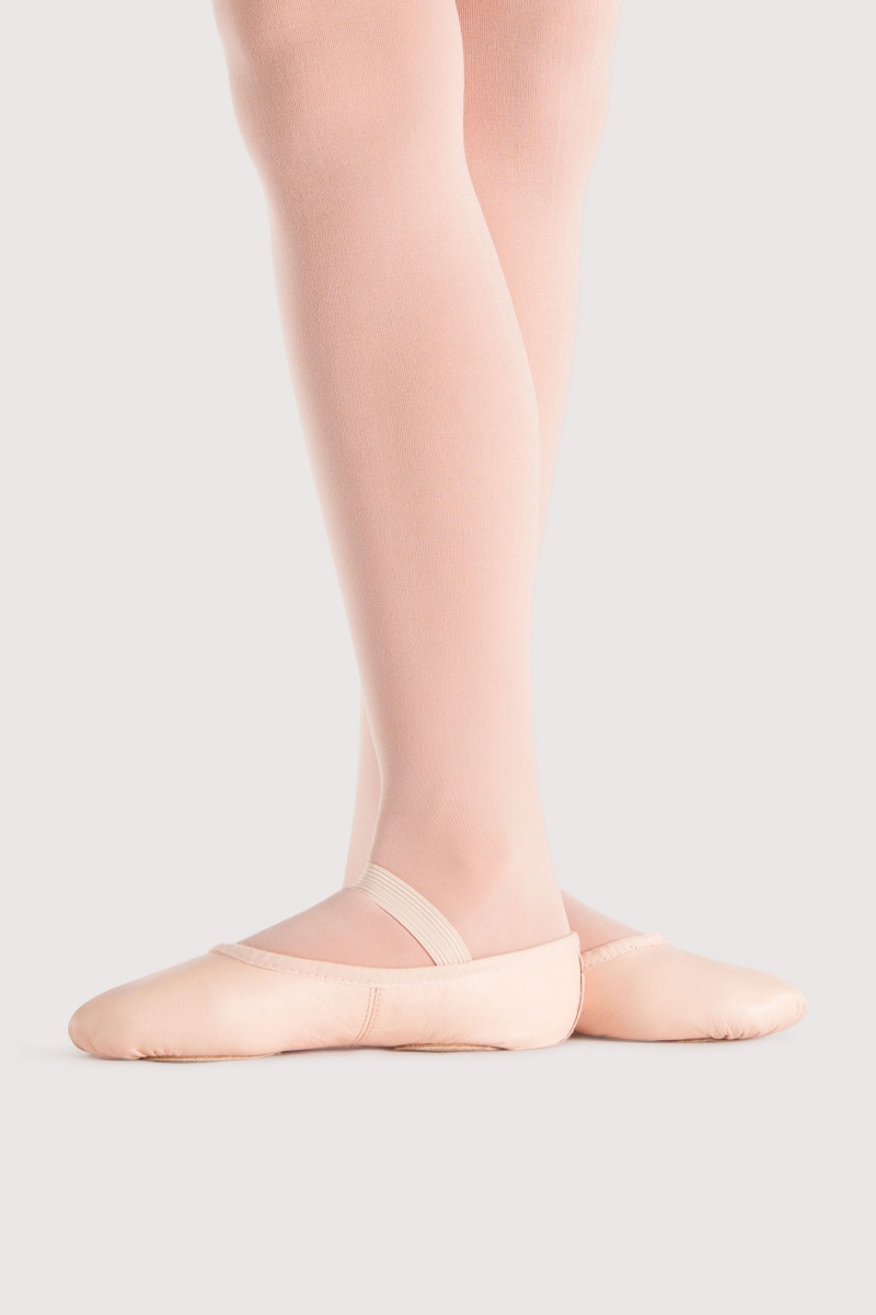 Kids' Bloch Prolite II Leather Girls Ballet Flats Pink | USJVR40948