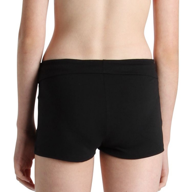 Kids' Bloch Roll Down Short Bottoms Black | MUSHR97321