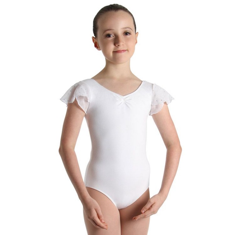 Kids\' Bloch Scarlett Leotards White | SUSVO32429