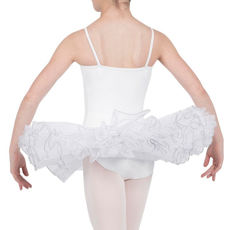 Kids' Bloch Silvana Diamante Tutu Leotards White | LUSSX12495