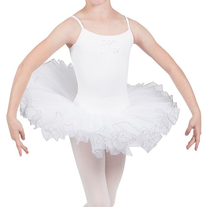 Kids' Bloch Silvana Diamante Tutu Leotards White | LUSSX12495