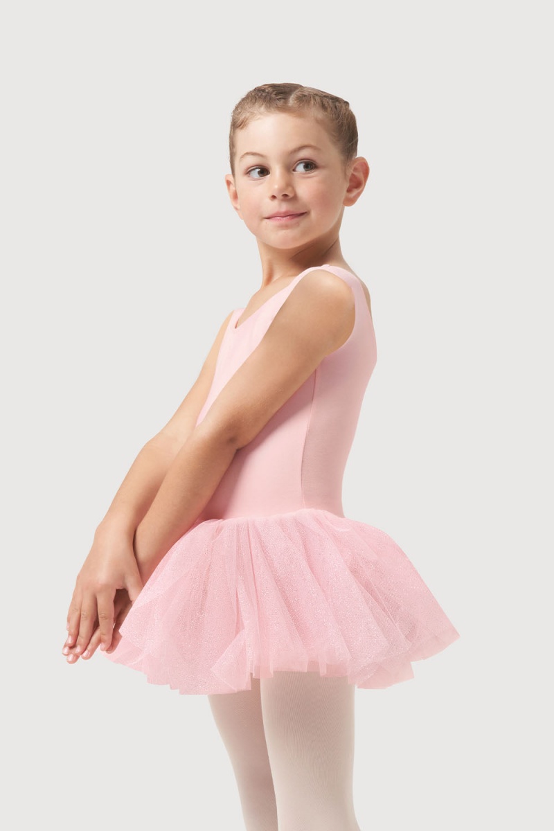 Kids\' Bloch Sparkle Tank Tutu Leotards Candy Pink | FUSUI33554