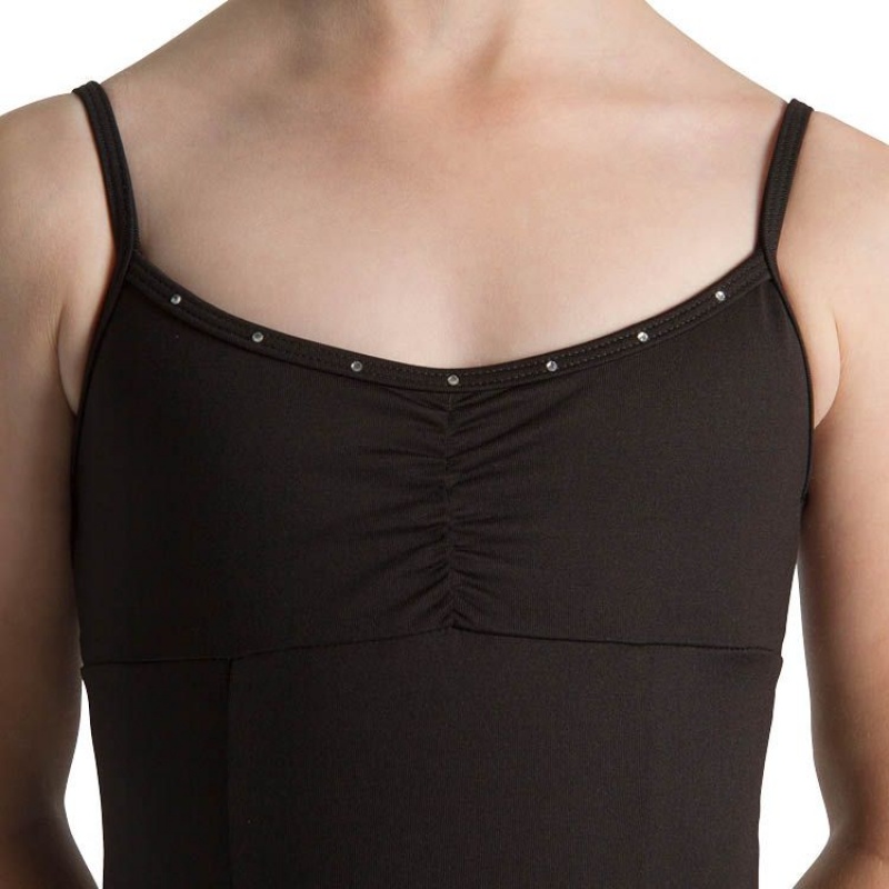 Kids' Bloch Sugar Bow Back Leotards Black | GUSUC55429