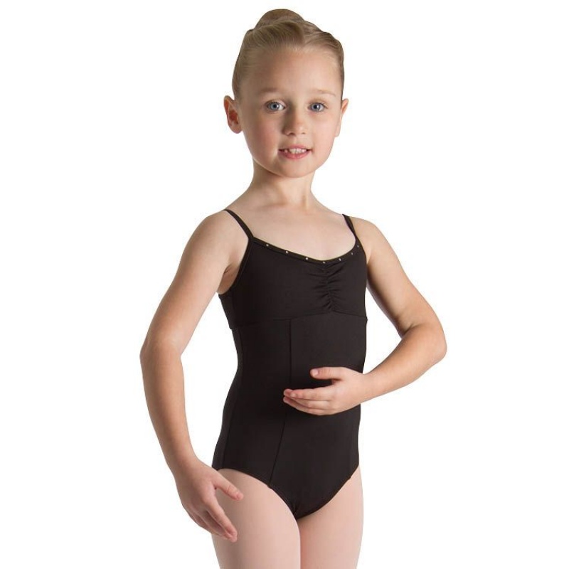 Kids\' Bloch Sugar Bow Back Leotards Black | GUSUC55429