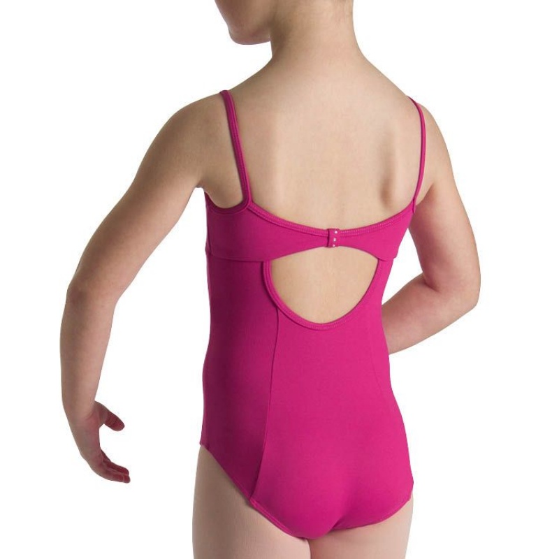 Kids' Bloch Sugar Bow Back Leotards Hot Pink | FUSUI98942