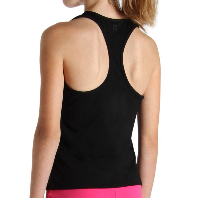 Kids' Bloch T Back Singlet Tops Black | USCIF53633