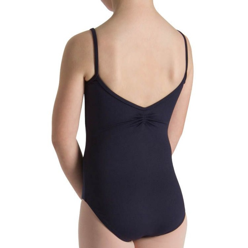 Kids' Bloch Teresa Pinch Front And Back Leotards Navy | USCIF67118