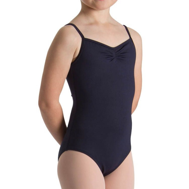 Kids' Bloch Teresa Pinch Front And Back Leotards Navy | USCIF67118