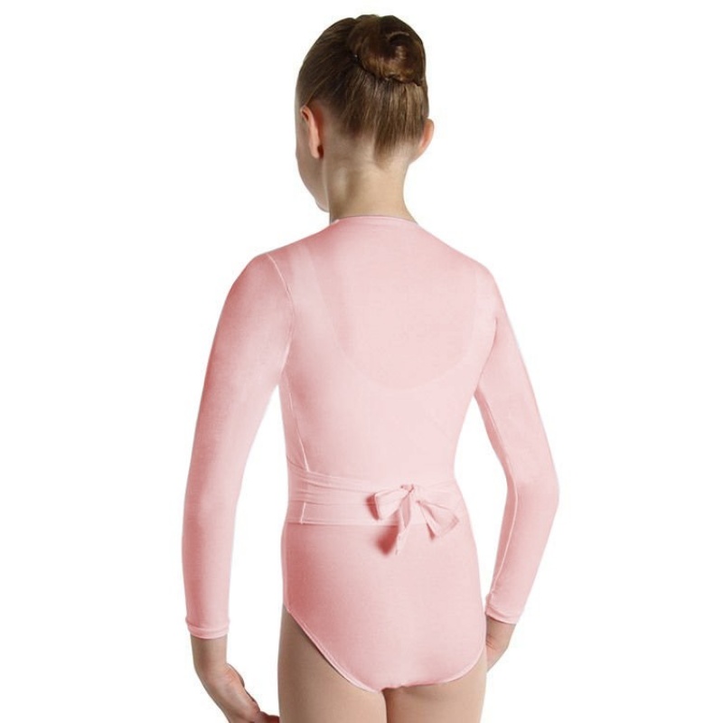 Kids' Bloch Xenia Cross-Over Tops Light Pink | LUSSX84774